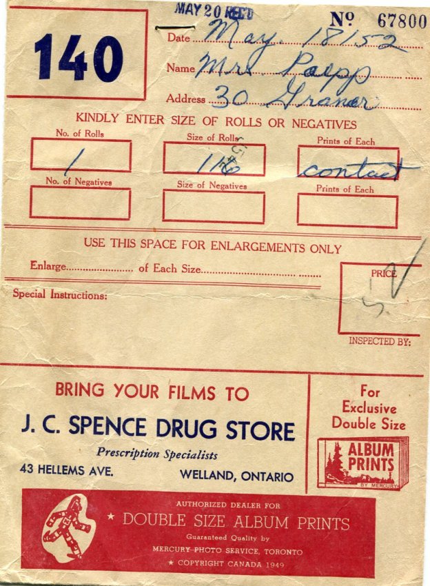image J C Spence, drug store, Welland, 1952--123.jpg